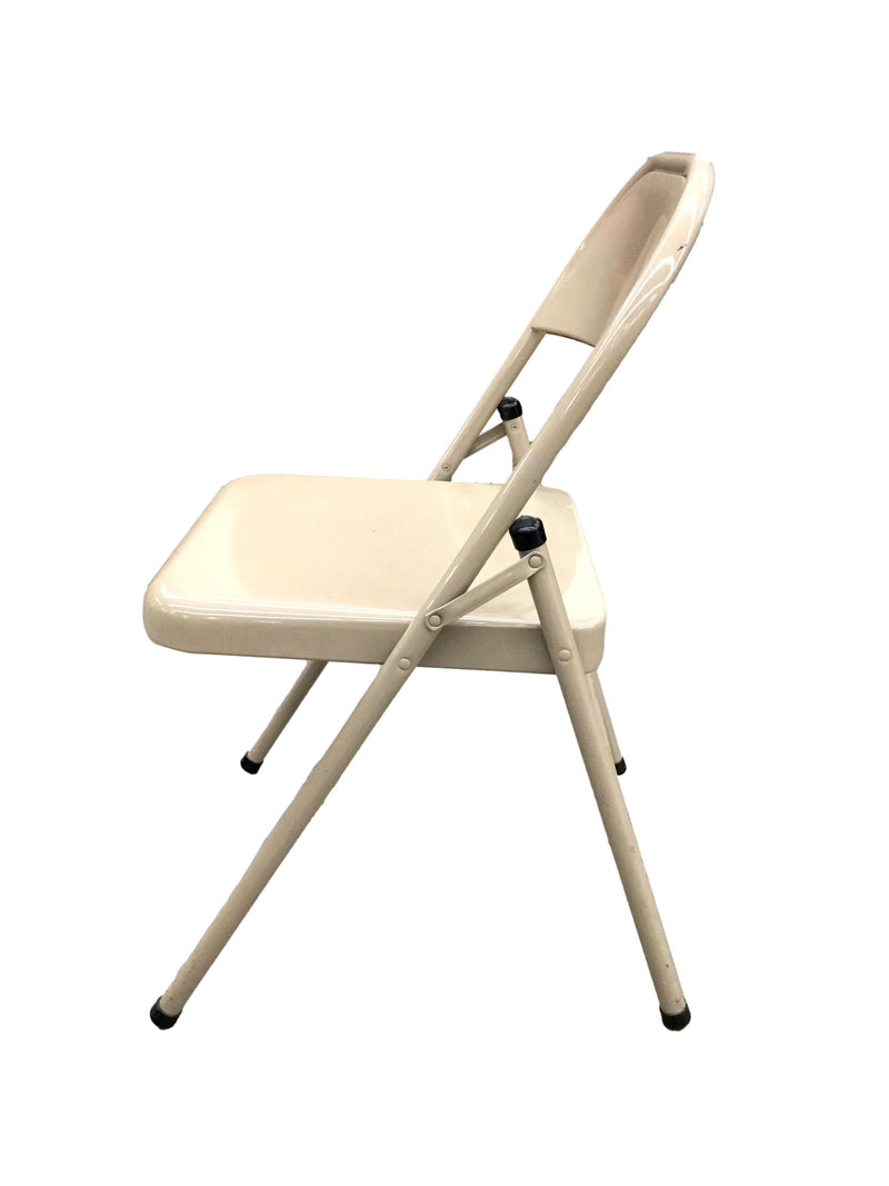 Pre-Owned Beige Metal Folding Chair