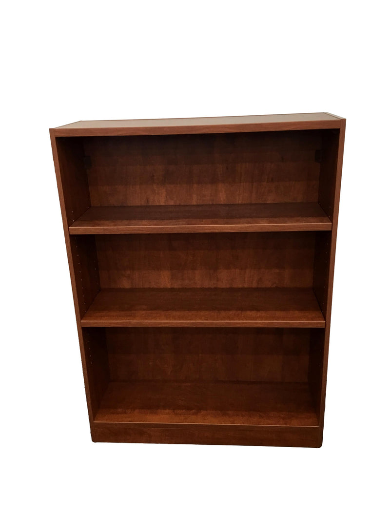 Candex Cherry Bookcase With 3 Adjustable Shelves - 12"D x 36"W x 48"H