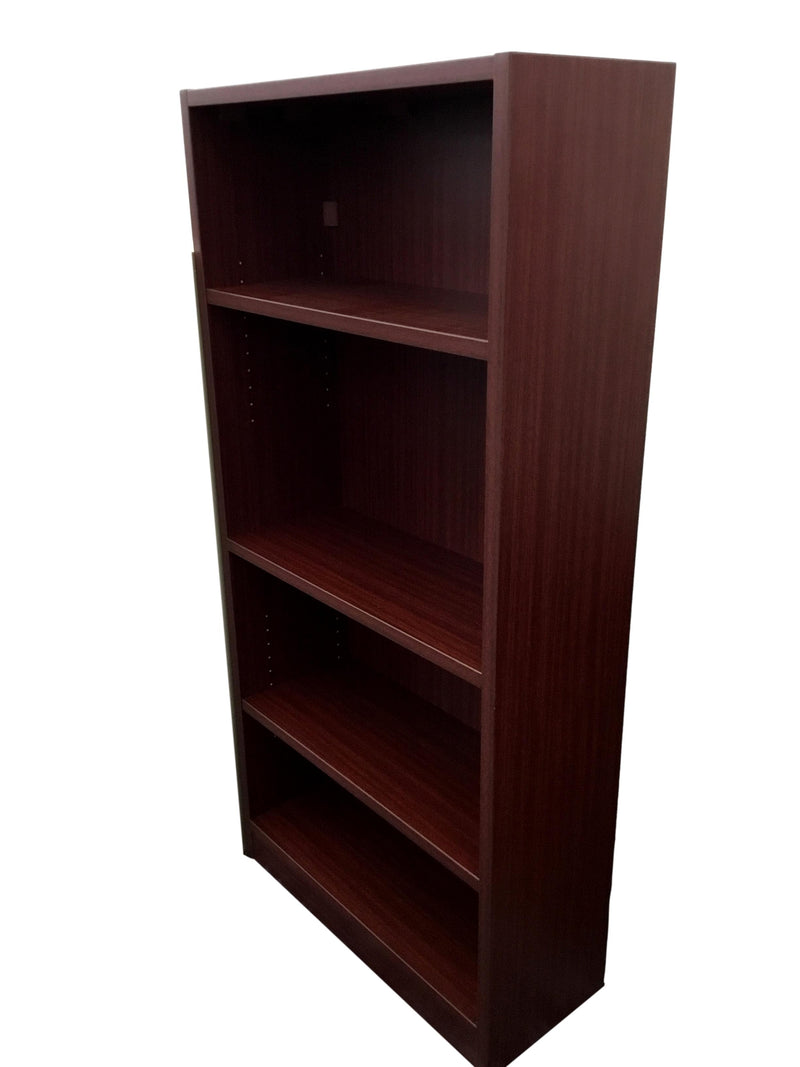 Candex - Mahogany 4 Adjustable Shelves Bookcase - 30"W x 61"H x 12"D