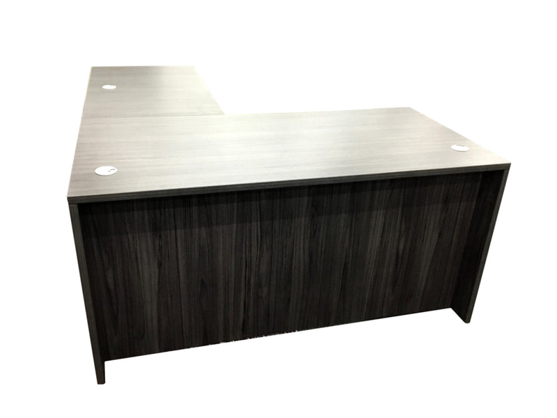 Office Source Coastal Gray L-Shape Desk Pedestal File - 60" x 72"