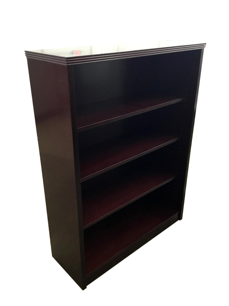 Rudnick Mahogany Veneer Bookcase 3 Shelf - 36"W x 13"D x 48 1/2"H