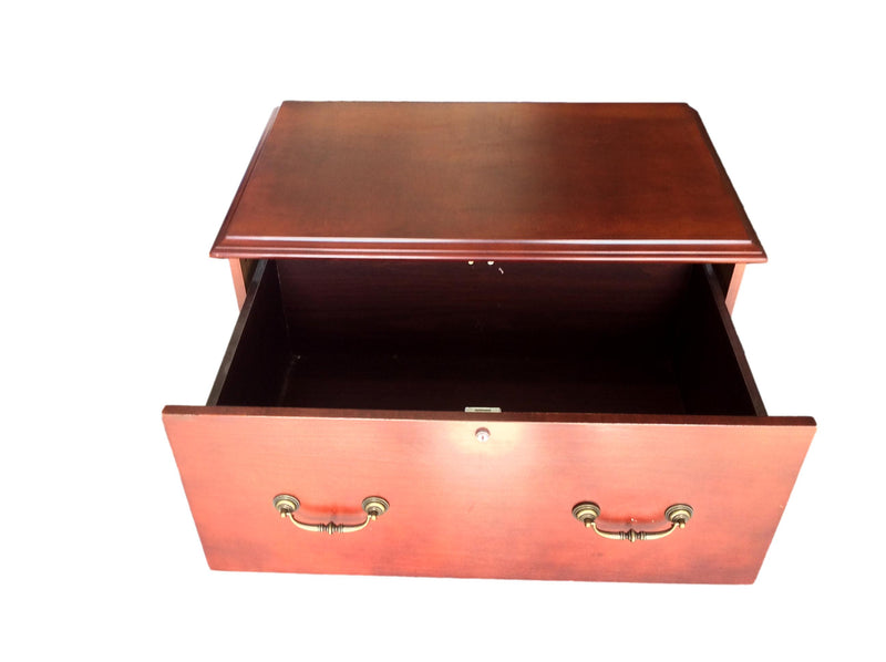 Mahogany Two Drawer Lateral File - 18 1/2"D x 30"W x 27 1/2"H