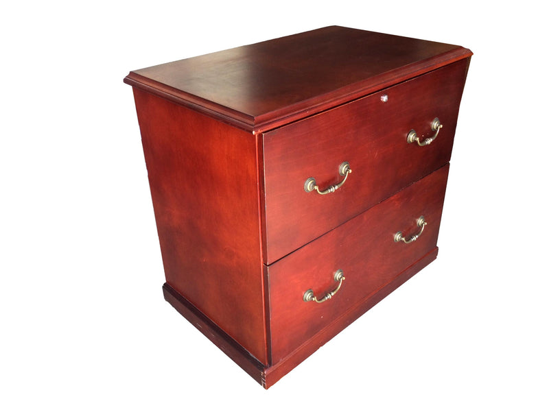 Mahogany Two Drawer Lateral File - 18 1/2"D x 30"W x 27 1/2"H