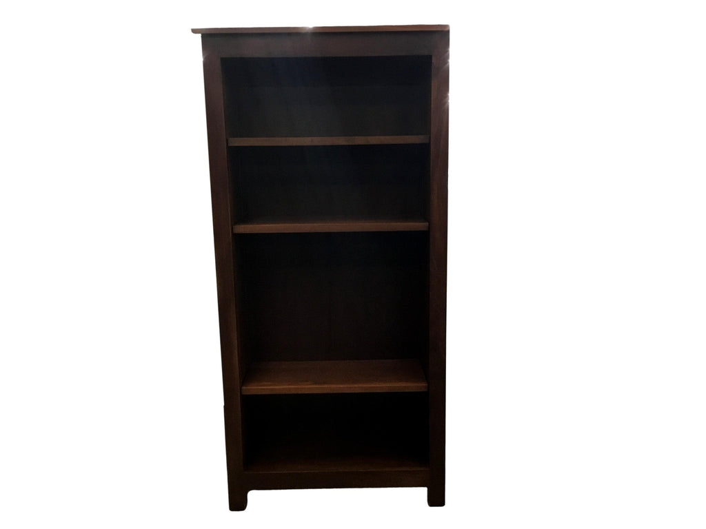 Pre-Owned Dark Walnut 4-Shelf Bookcase - 6' Tall