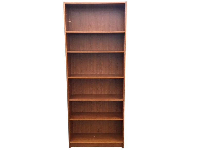 Pre-Owned 6 shelf Red Oak Bookcase - 80" Tall