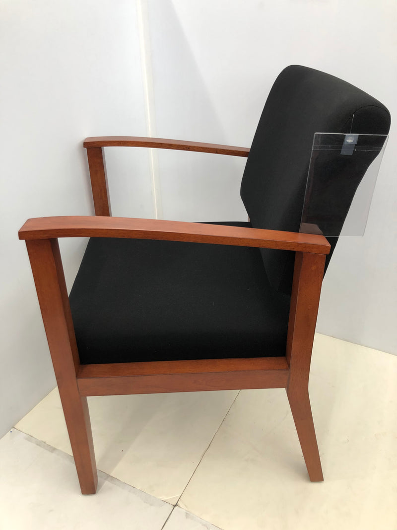 Designer Guest Chair Chelsea Collection In Black Fabric