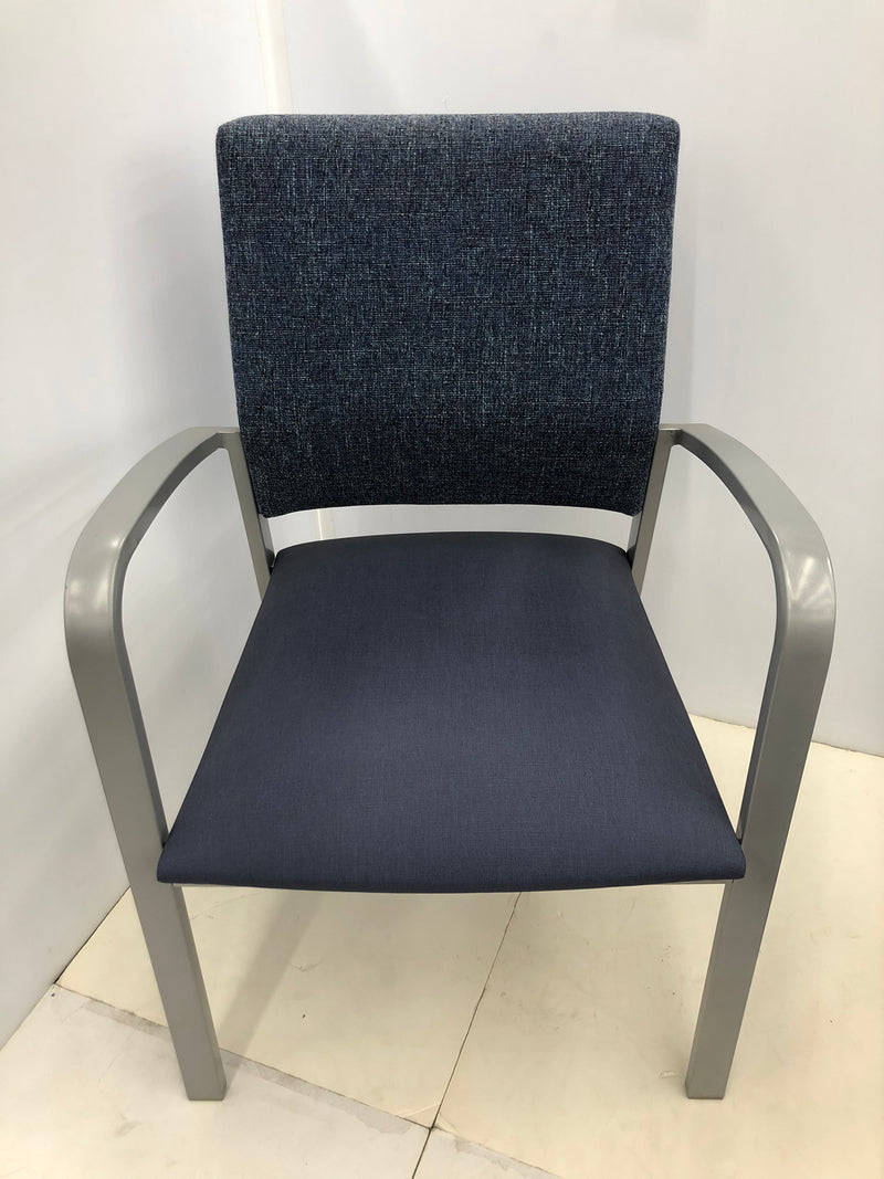Lesro Blue Fabric Guest Chair - Lenox Steel Collection