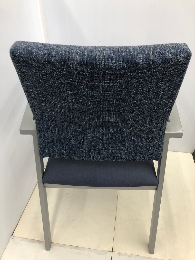 Lesro Blue Fabric Guest Chair - Lenox Steel Collection