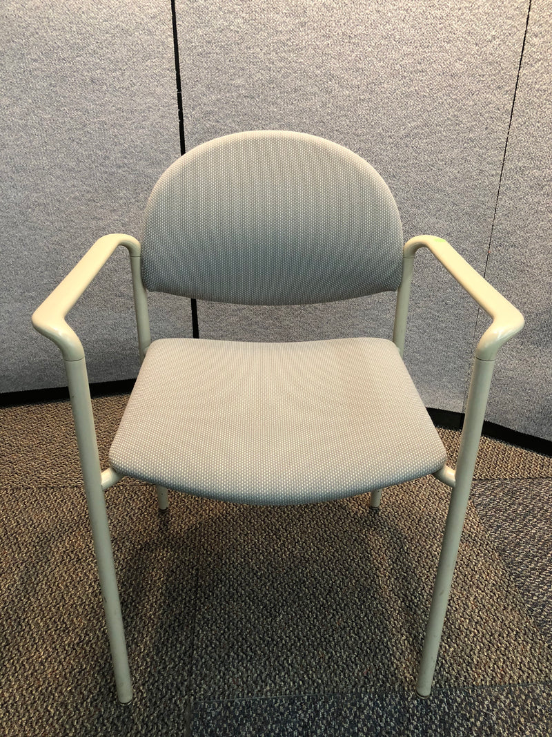 Pre-Owned Guest Chairs in Grey Fabric with arms