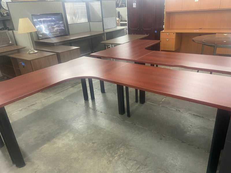 Pre-Owned L-Shape Table - Cherry