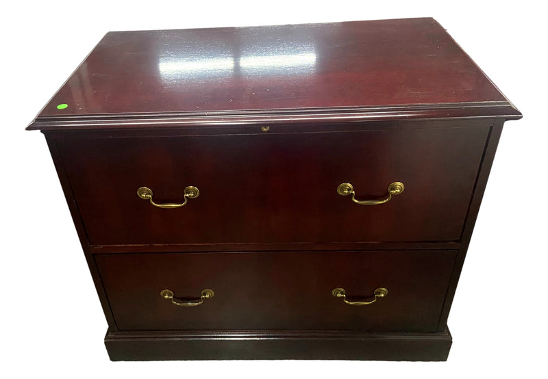 Pre-Owned Mahogany 2-Drawer Lateral File Cabinet