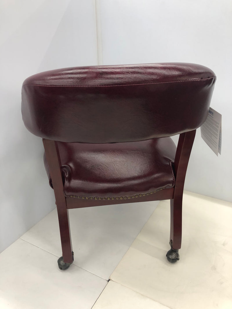 Guest Chair W/Casters & Mahogany Frame - Value Office Furniture & Equipment