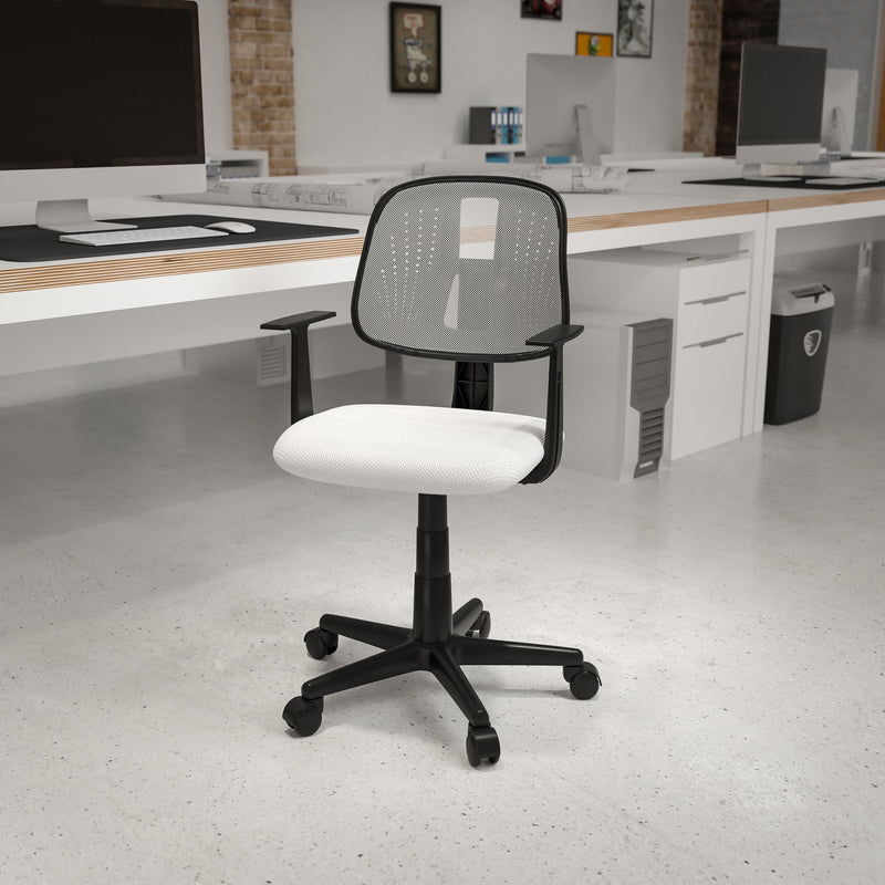 Budget Office Chair with Mesh Back and 250 Lb Capacity in Black, White or Gray