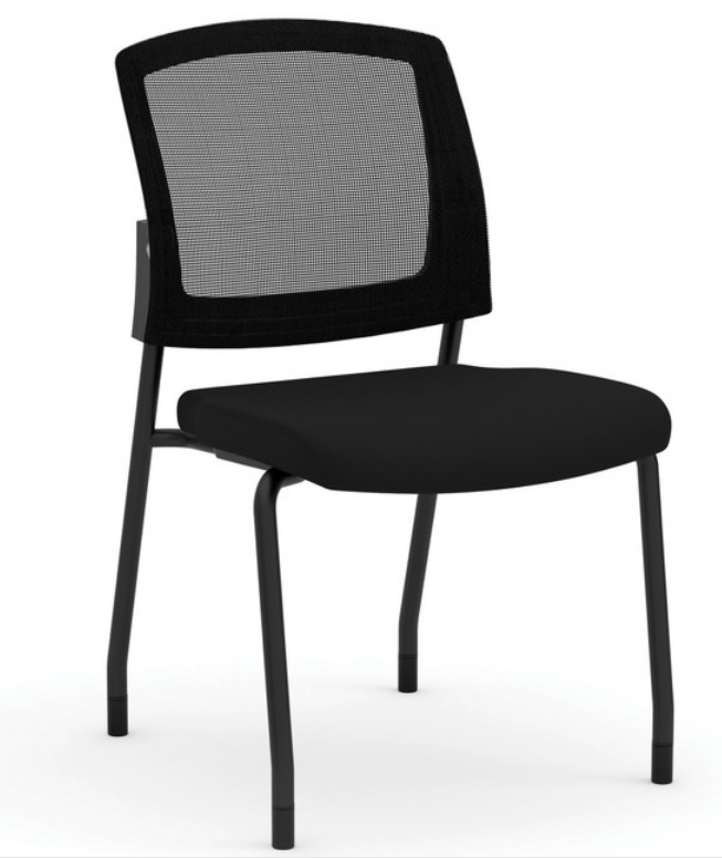 Office Source Micro Mesh Back Side Chair with Arms Fabric Seat