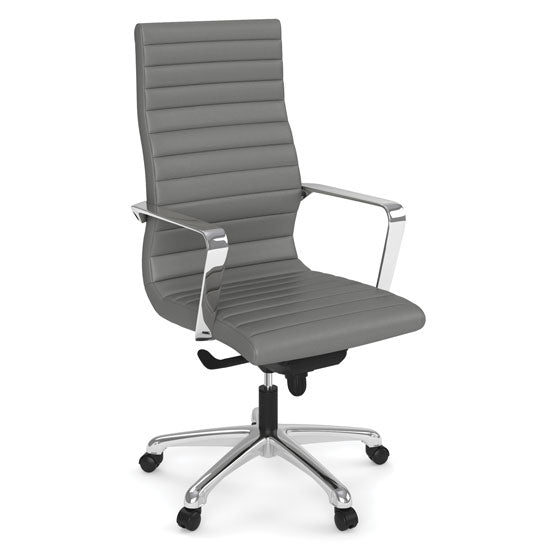 OfficeSource Tre Collection Executive High Back Chair with Chrome Frame