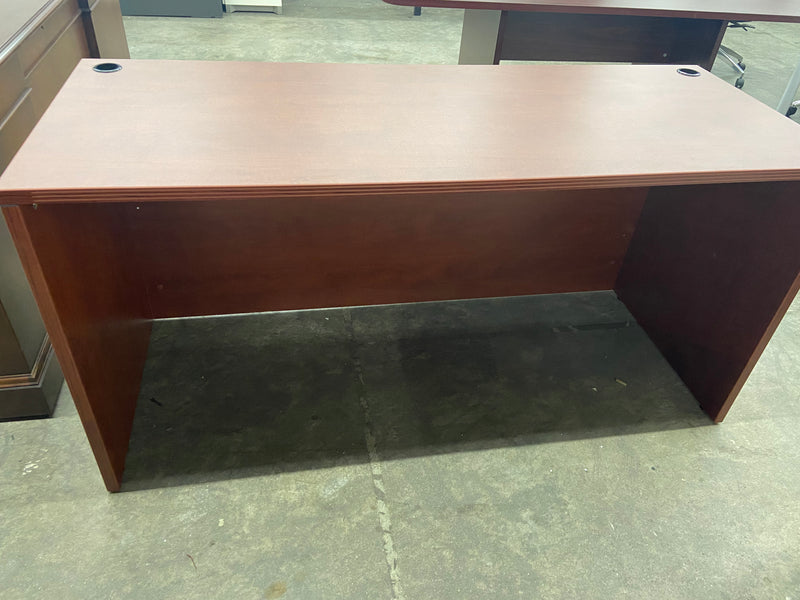 Pre-Owned Straight Desk/Credenza Shell - Cherry