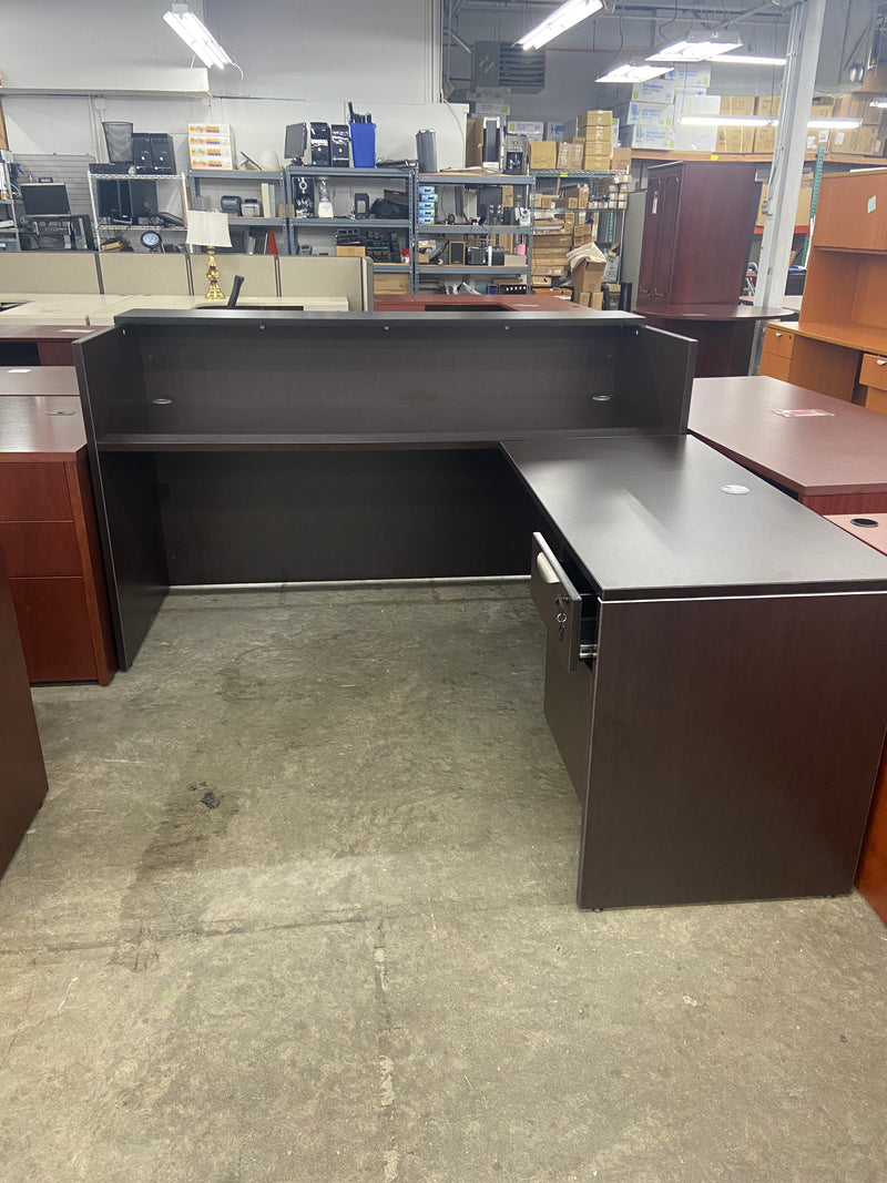 Pre-Owned OfficeSource Reception Desk - Espresso