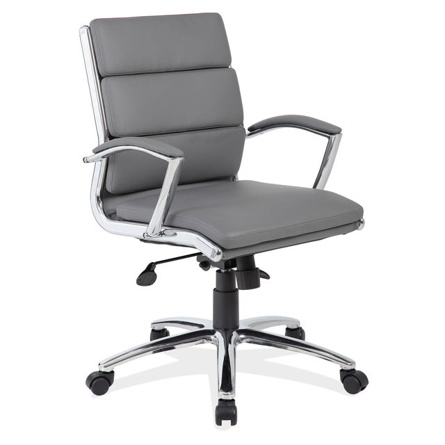 Merak Collection - 3 Colors - Mid Back Conference Chair with Chrome Frame