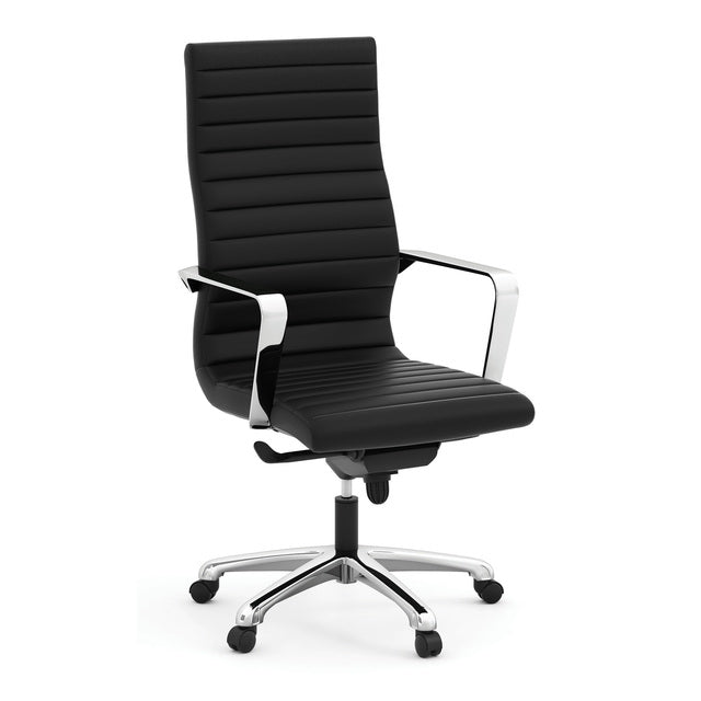 OfficeSource Tre Collection Executive High Back Chair with Chrome Frame