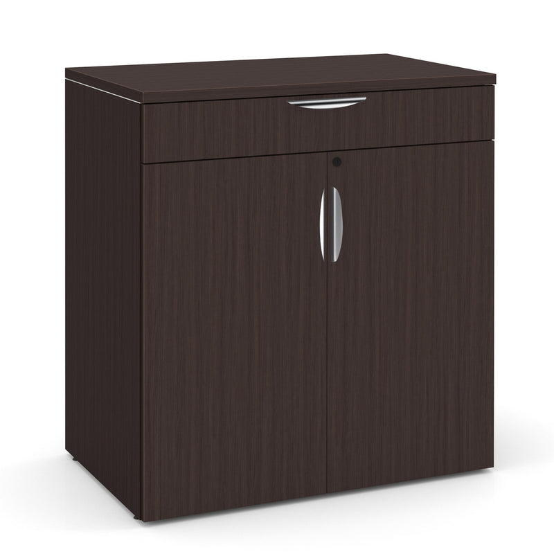 Office Source 2-Door Buffet Credenza with Top Drawer & Doors in 8 Finishes