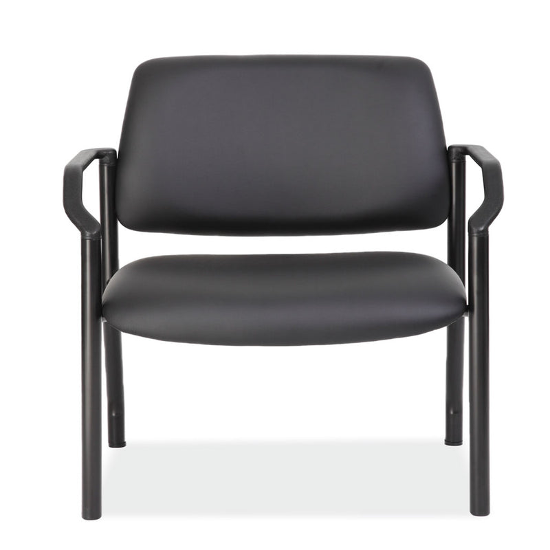 OfficeSource Big & Tall Guest Chair in Black or Gray Antimicrobial Vinyl