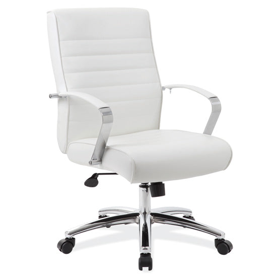 Studio Collection - 4 Colors - Mid Back Swivel Chair with Chrome Frame