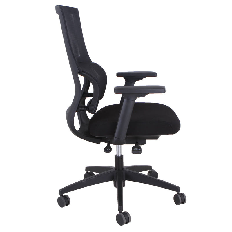 OfficeSource Curve Collection High Back, Mesh Task Chair with Black Frame