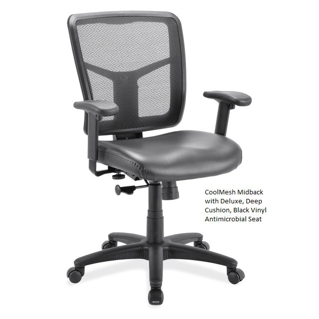 CoolMesh Deluxe-Seat Task Chair with 5 Adjustable Features & 14 Seat Types & Fabrics